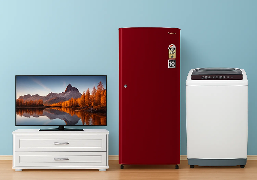 TV Fridge and Washing Machine Combo